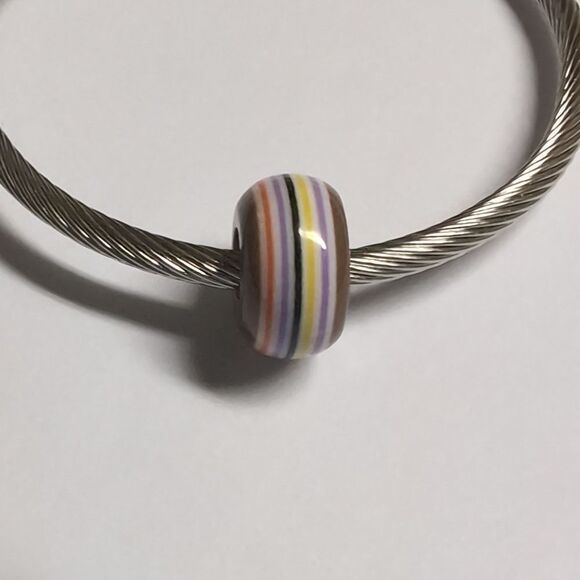 Brown Multicolor Charm for Pandora Style Bracelet‎ - Picture 1 of 5